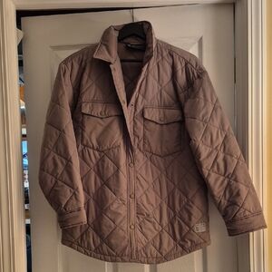 Free Country Quilted Utility Jacket in Taupe